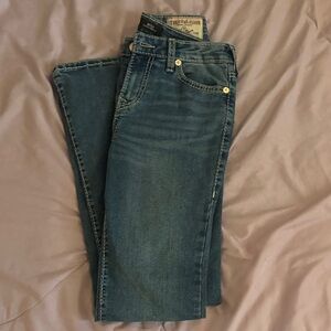 True Religion Women's Classic Blue Straight Leg Jeans